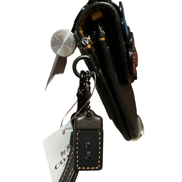 Coach 1941Tea Rose Appliqué Clutch wristlet bag Leather 👀👛🎒👜 - Picture 3 of 9